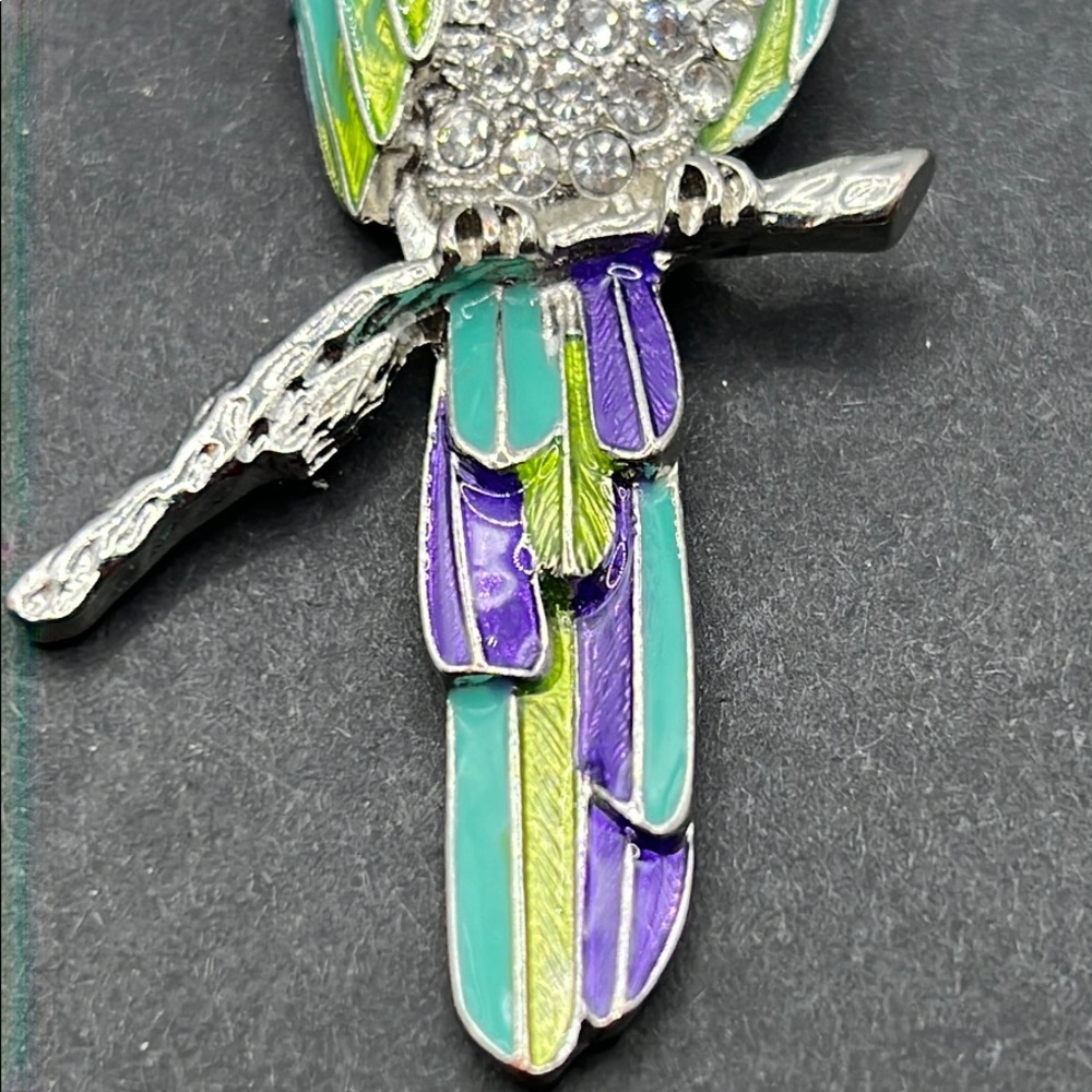 Chico’s rhinestone and enamel parrot necklace - Picture 6 of 7